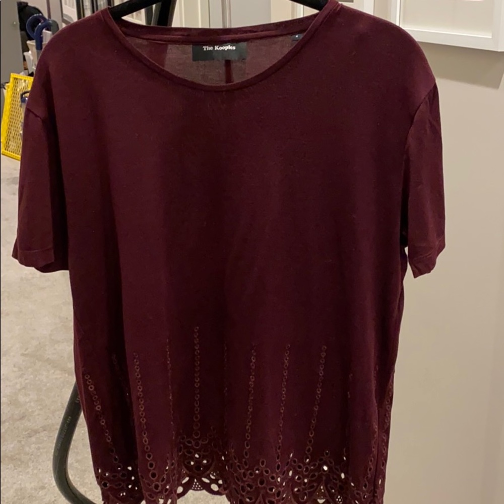 The Kooples burgundy top size small